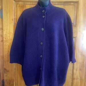Chaps Women's Button Front Knit Cardigan Sweater 3X